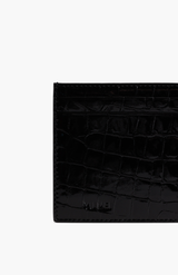 Yu Mei Black Croc Frank Cardholder