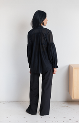 Mahsa Black Bow Blouse