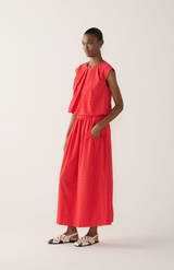 Foemina Rouge Seersucker Jewel Top