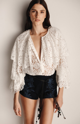 Hansen & Gretel Ivory Aria Lace Blouse