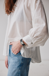 Mahsa Cream Cotton Voile Dune Shirt