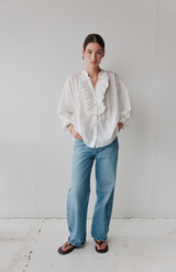 Mahsa Cream Cotton Voile Jane Blouse