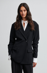 Second Female Black Fique Fitted Blazer