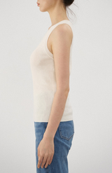 Aleger White N.2405 Ribbed Tank