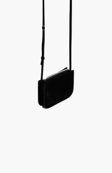 Yu Mei Black Suede Vi Bag