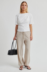 Second Female White Ulina Drape Tee
