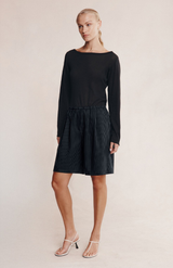 Marle Black Pinstripe Nara Short