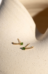Zoe & Morgan 22k Gold Plate With Chrome Diopside Bianca Earrings