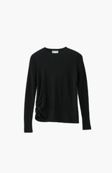 Aleger Black Rouched Seam Top