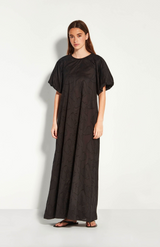 Juliette Hogan Black Jacquard Emmy Dress