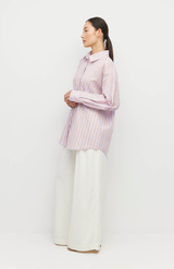 Juliette Hogan Linea Cotton Sunset Stripe Sunday Shirt