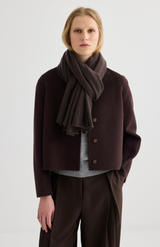 Laing Bitter Chocolate Cashmere Scarf