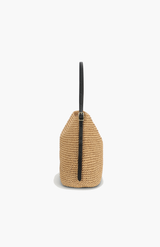 Deadly Ponies Natural Raffia + Black Rush Tote