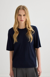 Laing Midnight Featherlight Cashmere T-Shirt