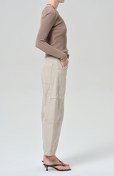 Citizens Of Humanity Burnished Quartz Marcelle Low Slug Cargo In Sateen