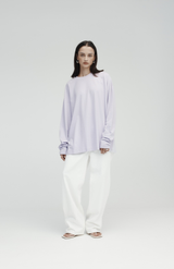 Rebe Powder Lilac Long Sleeve Drop T-Shirt