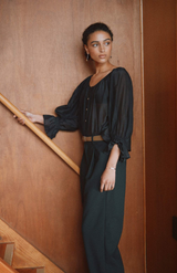 Mahsa Liberty Black Winter Bon Blouse