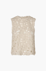 Second Female Summer Sand Beaded Top