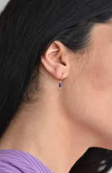 Charlotte Penman 14K Rolled Gold Aida Hoops + Lapis Lazuli + Gold