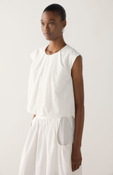 Foemina White Seersucker Oda Skirt