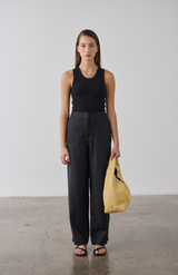 Laing Black Tab Cuff Pant
