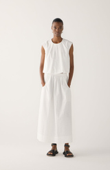 Foemina White Seersucker Oda Skirt