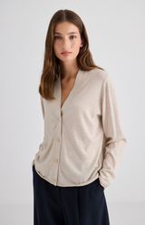Laing Sand Liv V-Neck Cardigan
