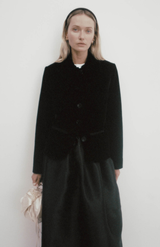 Harris Tapper Black Velvet Bardot Blazer