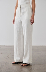 Laing White Tab Cuff Pant