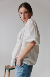 Mahsa Cream Cotton Voile Jane Blouse