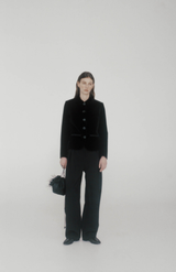 Harris Tapper Black Velvet Bardot Blazer