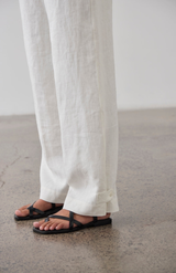 Laing White Tab Cuff Pant