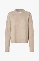 Samsøe Samsøe Light Grey Mel. Samelody V-Neck