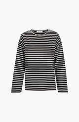 Morrison Black + White Archie L/S Stripe Top