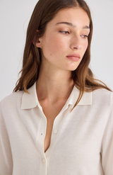 Laing Cream Featherlight Cashmere Shirt