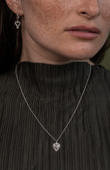 Zoe & Morgan Sterling Silver Mini Heart Ray Nacklace