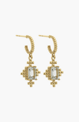 Zoe & Morgan 22K Gold Plate With White Topaz Reya Earrings