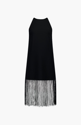 Rebe Black Fringe Dress