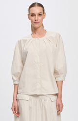 Transit Chalk Collarless Shirt