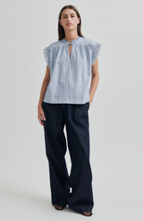 Second Female Light Blue Stripe Laure Top