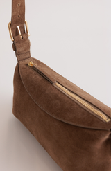 Yu Mei Sand Stone Suede Bobby Bag