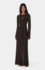 Hansen & Gretel Chocolate Anouk Silk Maxi Dress