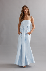 Caitlin Crisp Blue Stripe Lottie Dress