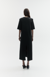 Rebe Black Cotton T-Shirt Dress