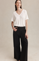 Marle Black Cotton Morrie Pant