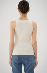 Aleger White N.2405 Ribbed Tank