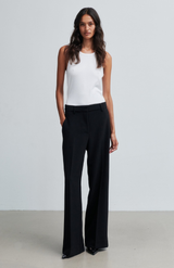 Second Female Black Fique Straight Trouser
