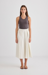 Laing Cream Ellis Pleated Skirt