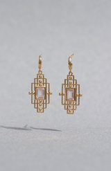 Zoe & Morgan 22k Gold Plate with Rose Quartz Bliss Earrings