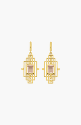 Zoe & Morgan 22k Gold Plate with Rose Quartz Bliss Earrings